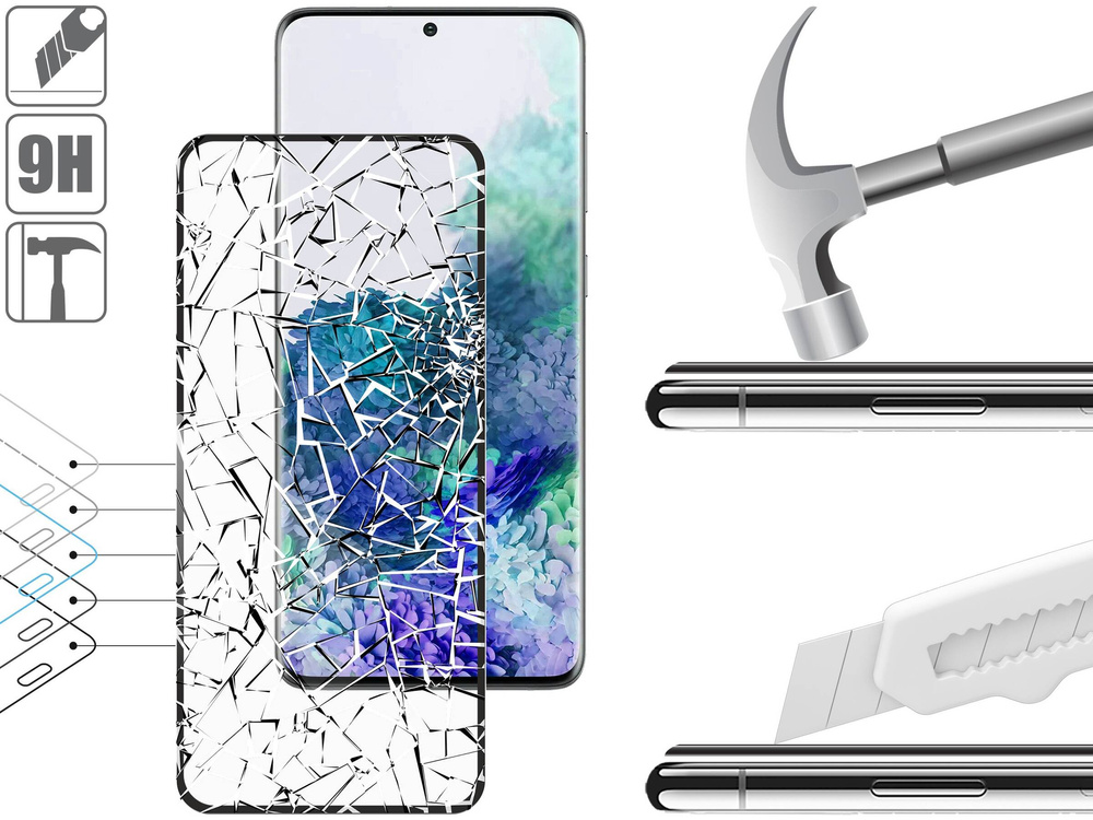 2 szt. | moVear GLASS mSHIELD 3D do Samsung Galaxy S20+ (Plus) (6.7") (na cały ekran)