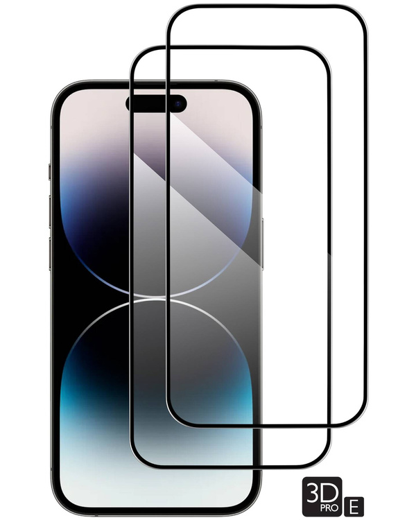 2 szt. | moVear GLASS mSHIELD 3D PRO-E do Apple iPhone 14 Pro (6.1") (kompatybilne z etui)