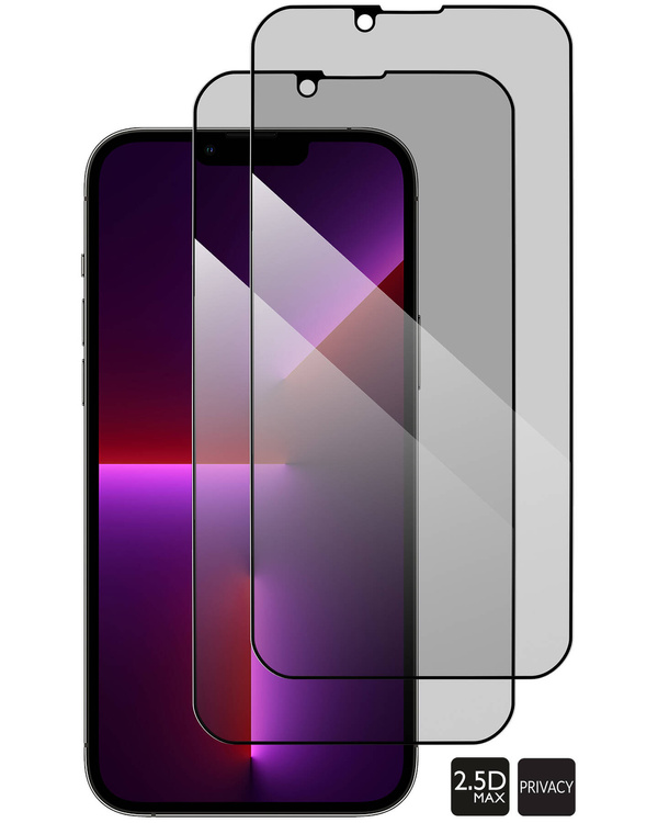 2 szt. | moVear GLASS mSHIELD 2.5D MAX privacy do Apple iPhone 14 Plus / 13 Pro Max (6.7") (Prywatyzujące, kompatybilne z etui)