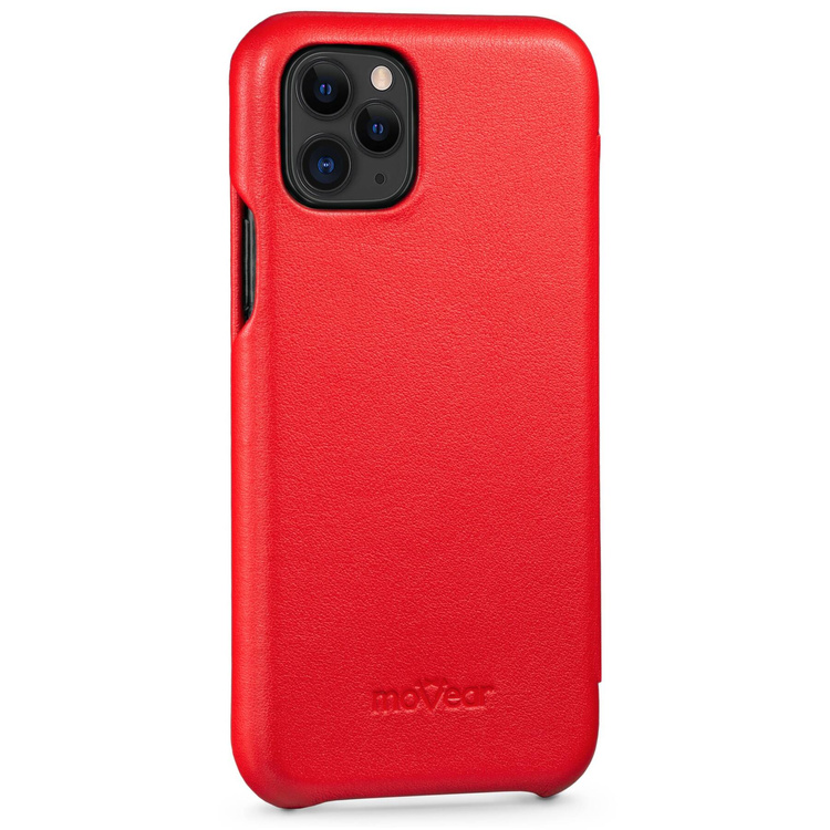moVear flipSide S skórzane etui do Apple iPhone 11 Pro (5.8") | Skóra naturalna nappa (Czerwona)