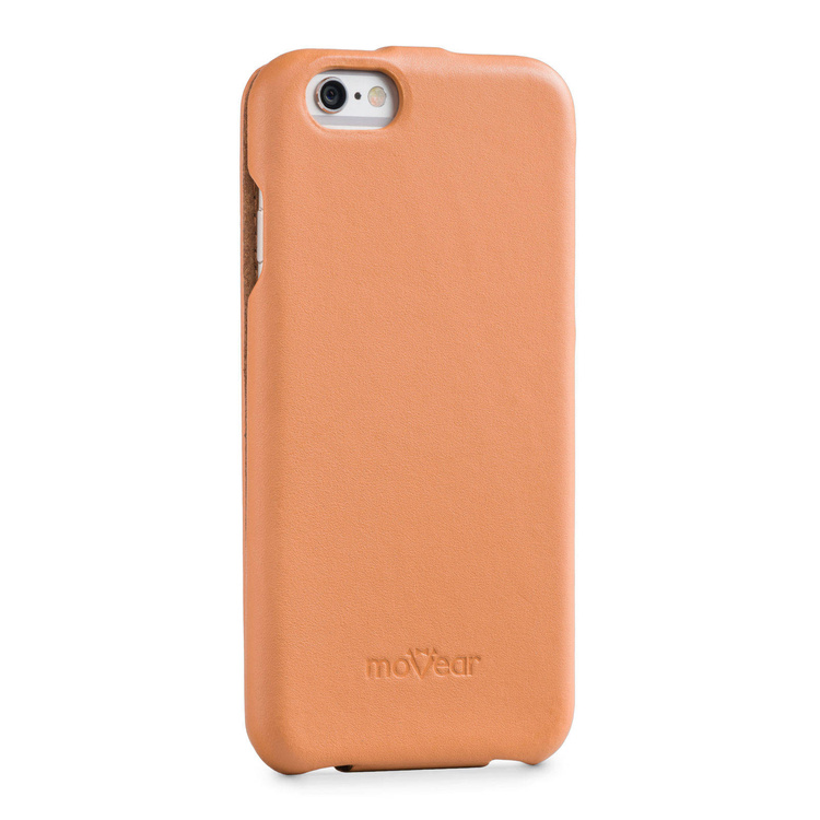 moVear flipDown C Skórzane Etui do Apple iPhone 6 / 6s | Skóra Gładka | Cappuccino