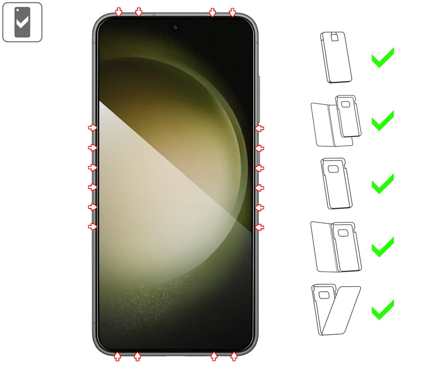 2 szt. | moVear GLASS mSHIELD 2.5D MAX do Samsung Galaxy S23+ (Plus) (6.6") (kompatybilne z etui)