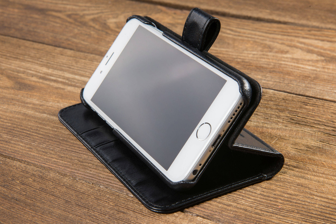 moVear multiCover W Skórzane Etui 3w1 do Apple iPhone 6 / 6s | Portfel, Wallet | Skóra Vintage | Czarny