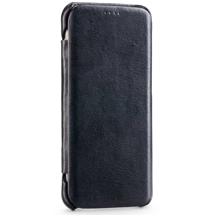 moVear flipSide S skórzane etui do Samsung Galaxy S7 edge (5.5") | Skóra naturalna vintage (Czarna)