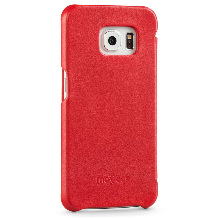 moVear flipSide S skórzane etui do Samsung Galaxy S6 edge (0) | Skóra naturalna gładka (Czerwona)