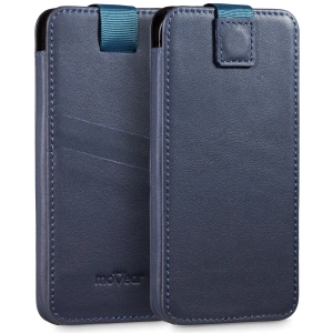 moVear pocketCase C+ skórzana wsuwka do Apple iPhone 17/16/15/14, 13/12/11 Pro, Xs/X | Skóra naturalna nappa (Granatowa)