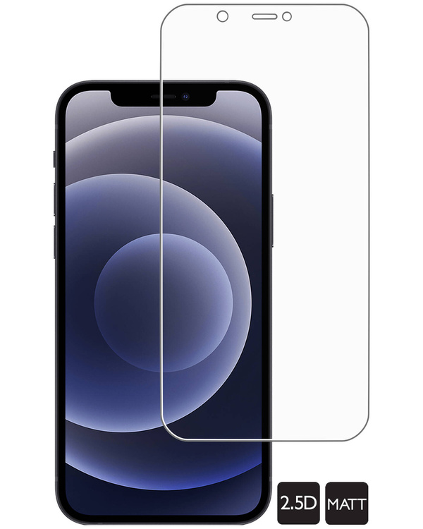 moVear GLASS mSHIELD 2.5D MATT do Apple iPhone 12 Pro / 12 (6.1") (Antyrefleksyjne, kompatybilne z etui)
