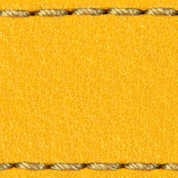 Pasek C1 22mm | Żółty / Złota nić | Części skórzane bez klamry