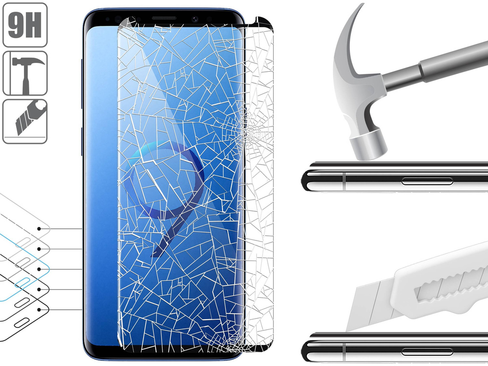 2 szt. | moVear GLASS mSHIELD 3D cf do Samsung Galaxy S9 (5.8") (kompatybilne z etui)