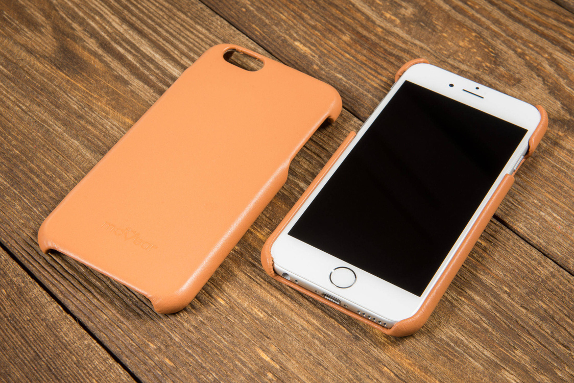 moVear backCover S Skórzane Etui Plecki do Apple iPhone 6 / 6s | Skóra Gładka | Cappuccino