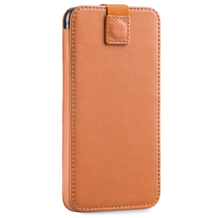 moVear pocketCase C+ skórzana wsuwka do Apple iPhone Air / 11 Pro MAX / Xs MAX / 11 / XR / 8/7/6 Plus | Skóra naturalna nappa (Jasnobrązowa)