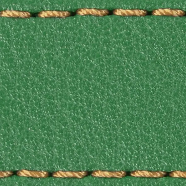 Pasek C1 19mm | Zielony / Złota nić | Części skórzane bez klamry