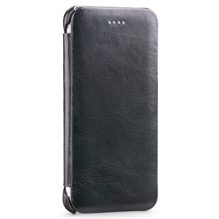 moVear flipSide S skórzane etui do Apple iPhone SE (2022 / 2020) / 8 / 7 (4.7") | Skóra naturalna vintage (Czarna)