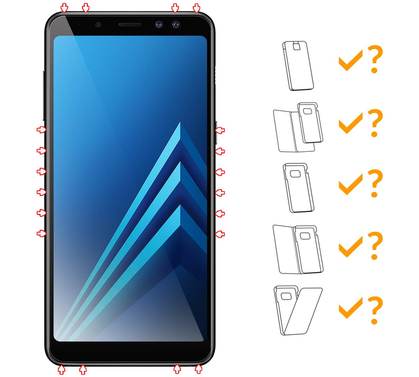 moVear GLASS mSHIELD 3D do Samsung Galaxy A8 (2018) (5.6") (na cały ekran)