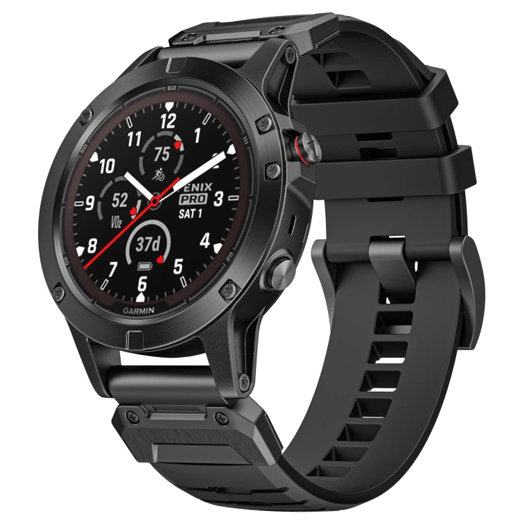 Pasek moVear FKM Extreme do Garmin QuickFit 22mm (Fenix / Forerunner / Epix / Instinct / Enduro / Quatix / MARQ - 47/45mm) Czarny
