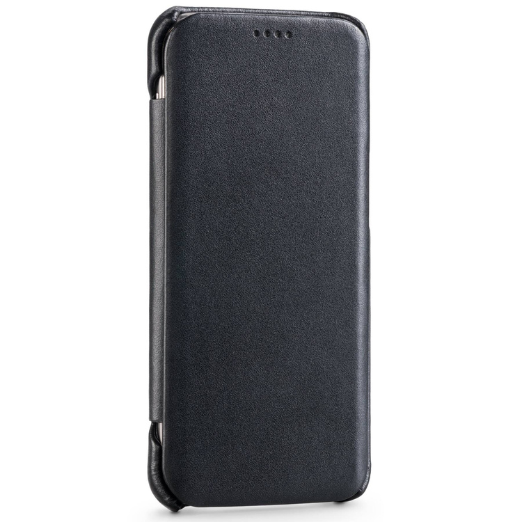 moVear flipSide S skórzane etui do Samsung Galaxy S7 edge (5.5") | Skóra naturalna gładka (Czarna)