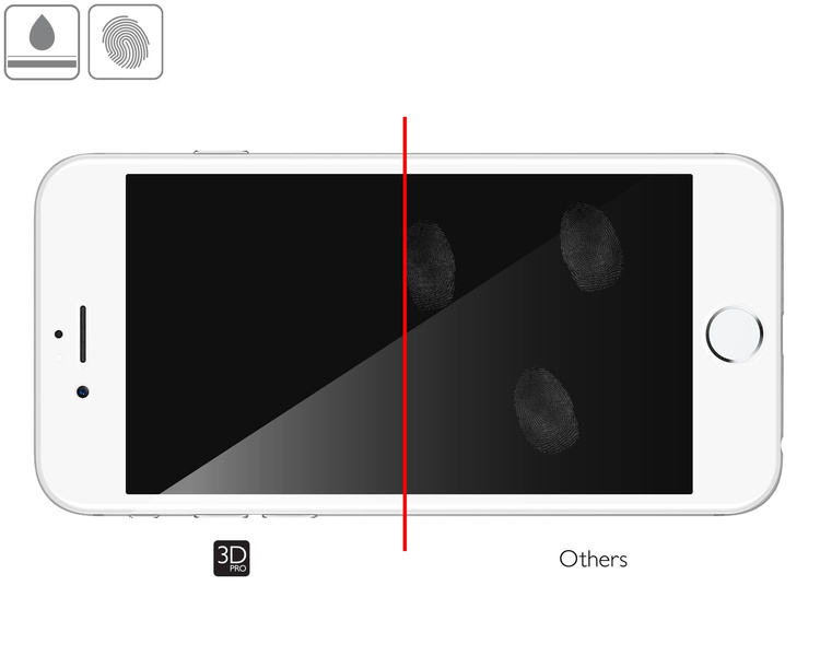 2 szt. | moVear GLASS mSHIELD 3D PRO do Apple iPhone 6 Plus / 6s Plus (5.5") (na cały ekran)