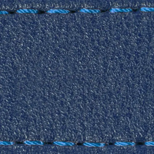 Pasek C1 23mm | Granatowy / Niebieska nić | Części skórzane bez klamry