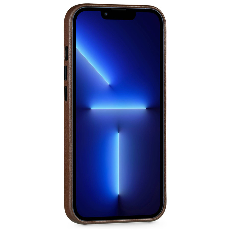 moVear backCover 4S Skórzane plecki do Apple iPhone 13 Pro (6.1") | kompatybilne z MagSafe, Skóra naturalna nappa (Ciemnobrązowa)