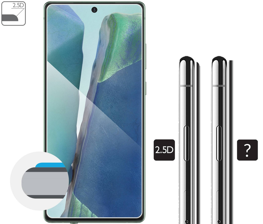 2 szt. | moVear GLASS mSHIELD 2.5D do Samsung Galaxy Note 20 (6.7") (kompatybilne z etui)