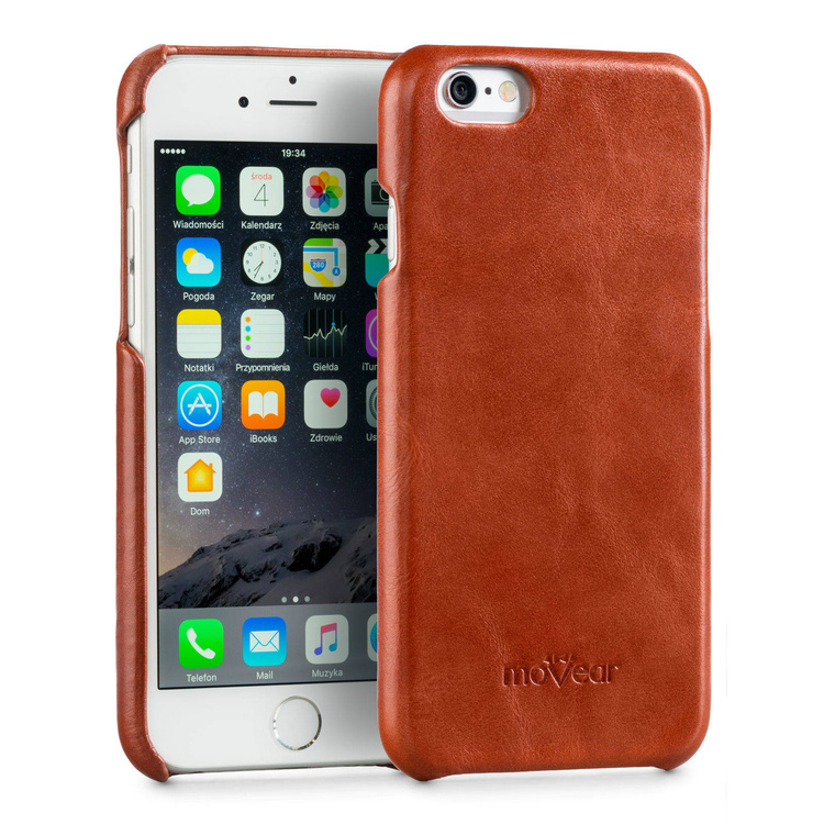 moVear backCover S Skórzane Etui Plecki do Apple iPhone 6 / 6s | Skóra Gładka | Cappuccino