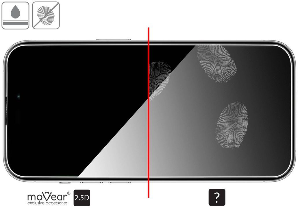 2 szt. | moVear mBOX GLASS mSHIELD 2.5D do Apple iPhone 14 Pro (6.1") (łatwy montaż)