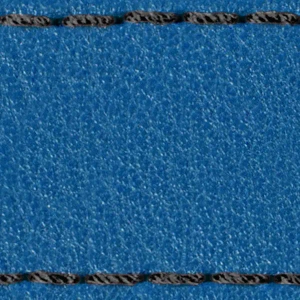 Pasek C1 22mm | Niebieski / Czarna nić | Części skórzane bez klamry