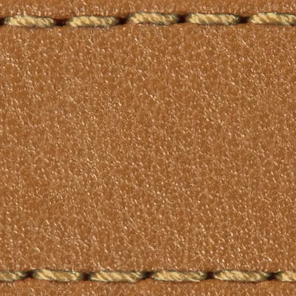 Podkładka W1 do paska 24mm | Jasnobrązowy / Złota nić