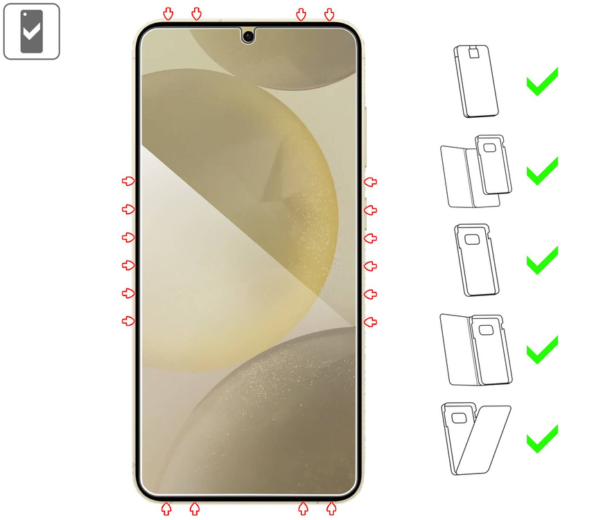 moVear mBOX GLASS mSHIELD 2.5D privacy do Samsung Galaxy S25+ / S24+ (Plus) (6.7") (Anty spy, z Aplikatorem)