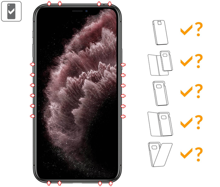 2 szt. | moVear GLASS mSHIELD 3D PRO privacy do Apple iPhone 11 Pro Max / Xs MAX (6.5") | (Prywatyzujące)