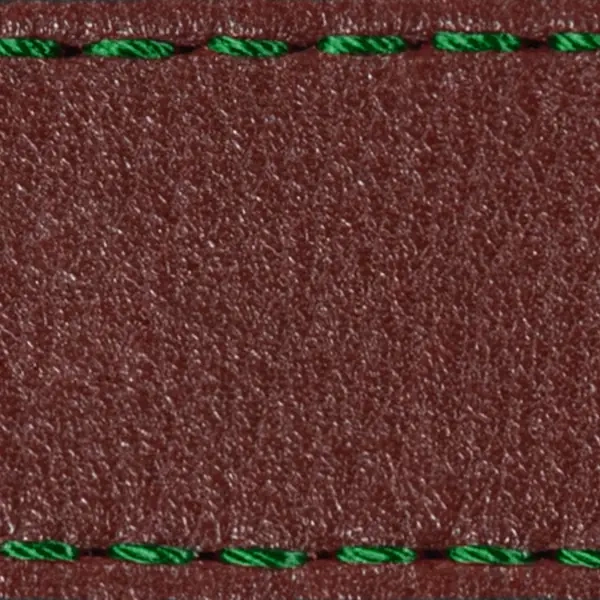 Pasek C1 19mm | Kasztanowy / Ciemnozielona nić | Części skórzane bez klamry