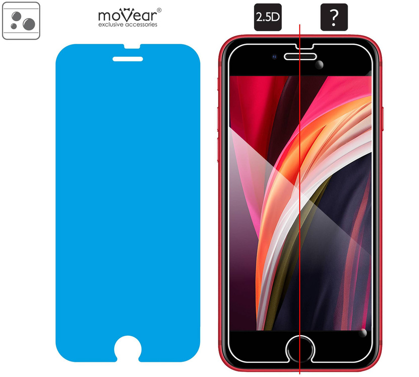 moVear GLASS mSHIELD 2.5D do Apple iPhone 8 / 7 (4.7") (kompatybilne z etui)