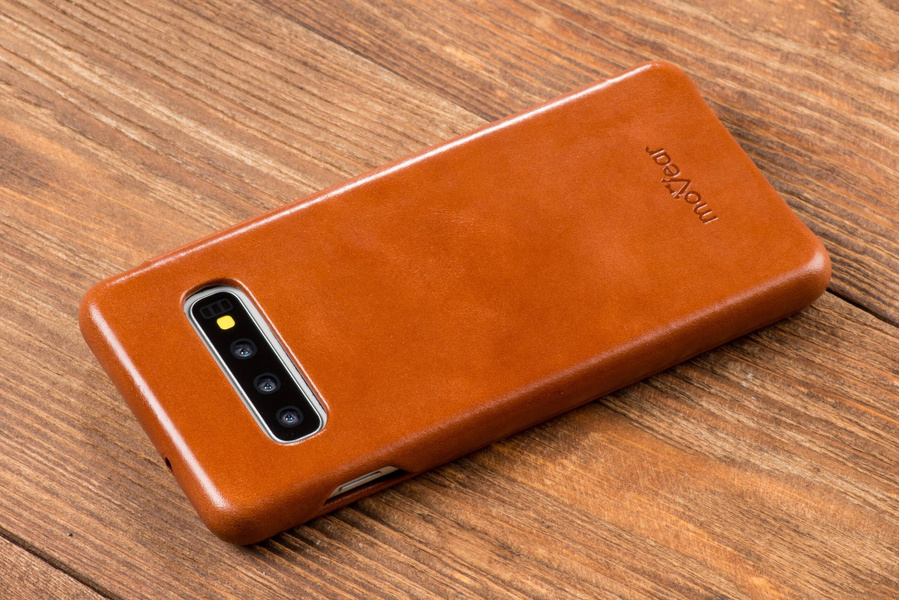 moVear flipSide S skórzane etui do Samsung Galaxy S10 (6.1") | Skóra naturalna vintage (Brązowa)