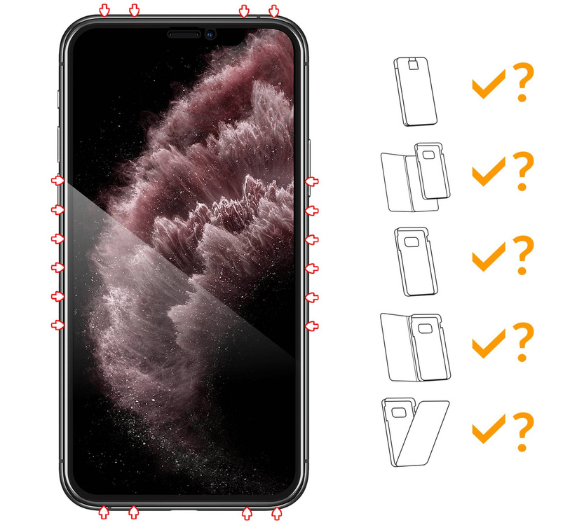 moVear GLASS mSHIELD 3D PRO do Apple iPhone 11 Pro Max / Xs MAX (6.5") (na cały ekran)