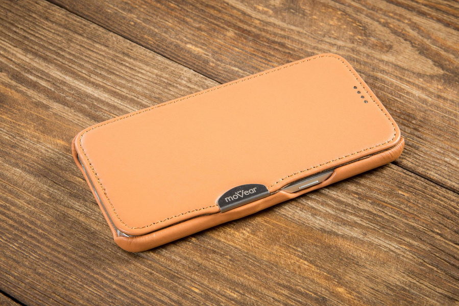 moVear flipSide C Skórzane Etui do Samsung Galaxy S7 | Skóra Gładka | Cappuccino