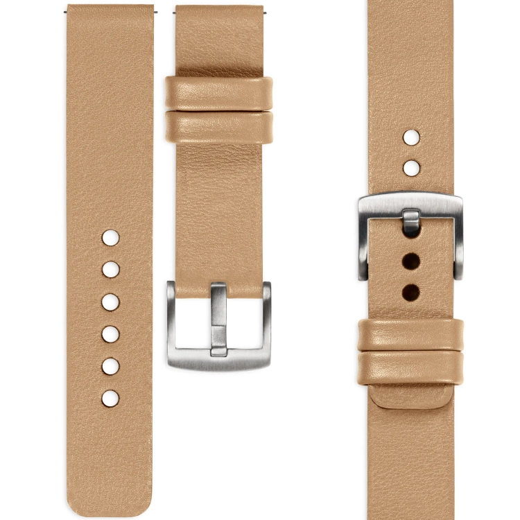 moVear Prestige S1 Skórzany pasek 22mm do Samsung Galaxy Watch 3 (45mm) / Watch (46mm) / Gear S3 | Cappuccino [rozmiary XS-XXL i klamra do wyboru]