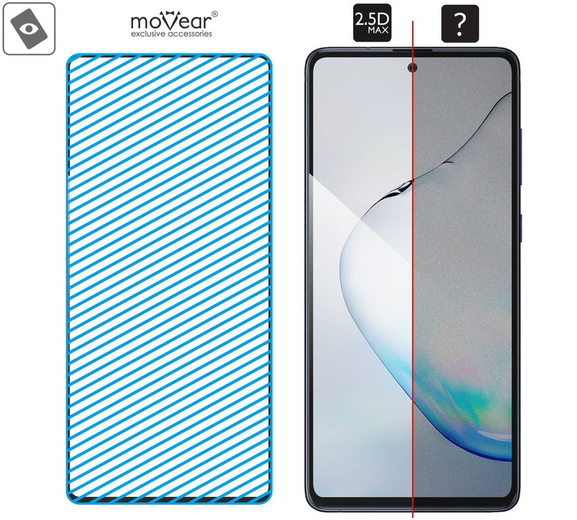 moVear GLASS mSHIELD 2.5D MAX do Samsung Galaxy Note 10 Lite (6.7") (kompatybilne z etui)