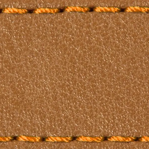 Pasek C1 26mm | Jasnobrązowy / Pomarańczowa nić | Części skórzane bez klamry