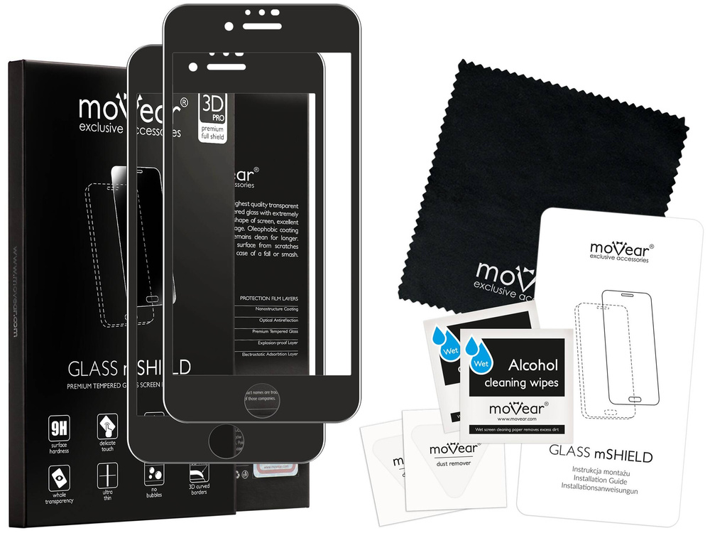2 szt. | moVear GLASS mSHIELD 3D PRO MATT do Apple iPhone 6 Plus / 6s Plus (5.5") | (Antyrefleksyjne)