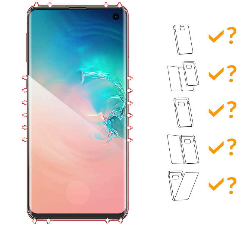 2 szt. | moVear GLASS mSHIELD 3D do Samsung Galaxy S10 (6.1") (na cały ekran)