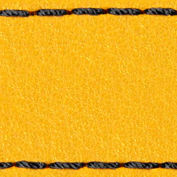 Pasek C1 19mm | Żółty / Czarna nić | Części skórzane bez klamry