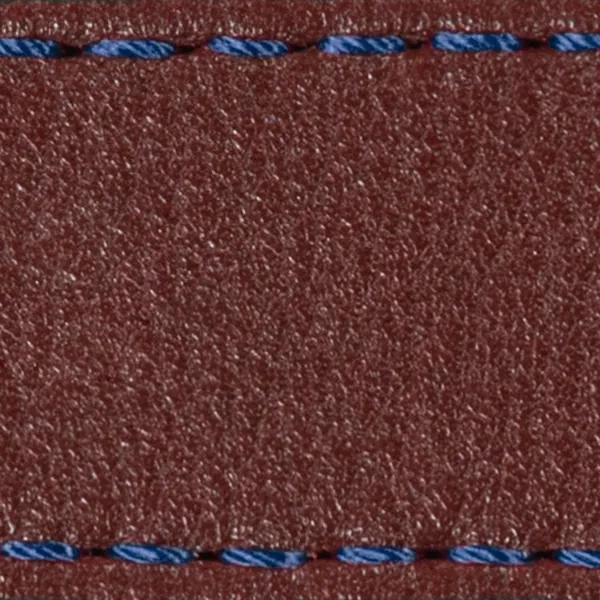 Podkładka W1 do paska 18mm | Kasztanowy / Granantowa nić