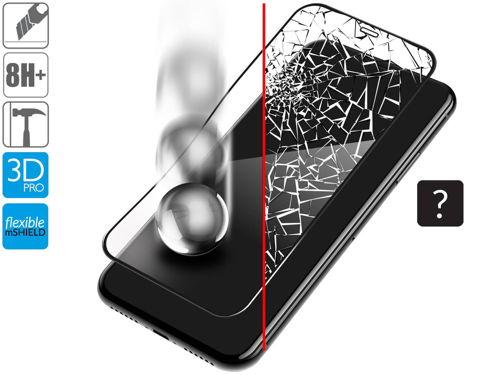 moVear flexible mSHIELD 3D PRO do Apple iPhone 11 Pro / Xs / X (5.8"). Pancerne szkło hybrydowe.