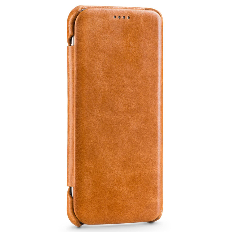 
                    moVear flipSide S+ Skórzane Etui do Samsung Galaxy S7 edge | Skóra Vintage | Jasnobrązowy