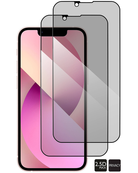 2 szt. | moVear GLASS mSHIELD 2.5D MAX privacy do Apple iPhone 13 Mini (5.4") (Prywatyzujące, kompatybilne z etui)