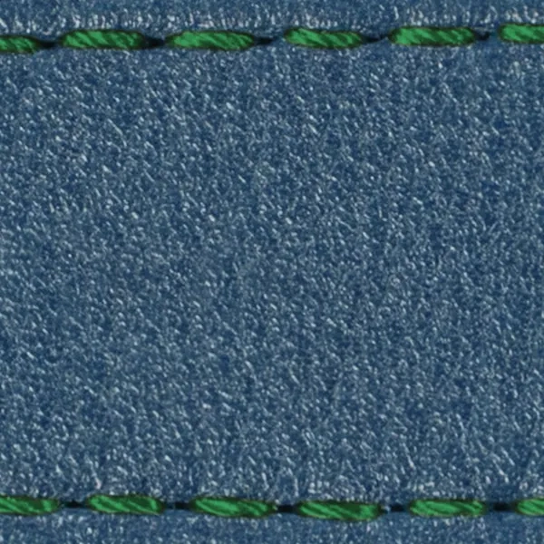 Podkładka W1 do paska 24mm | Niebieski Jeans / Ciemnozielona nić