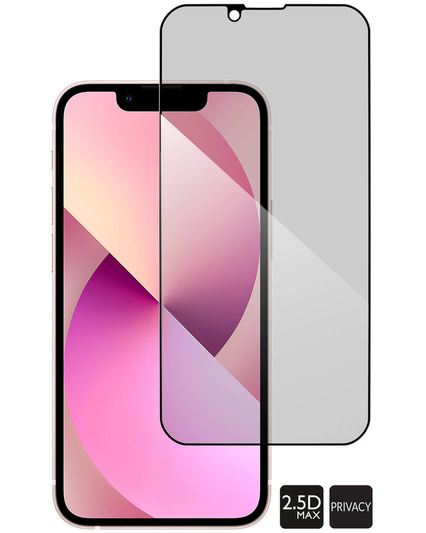 moVear GLASS mSHIELD 2.5D MAX privacy do Apple iPhone 13 Mini (5.4") (Prywatyzujące, kompatybilne z etui)