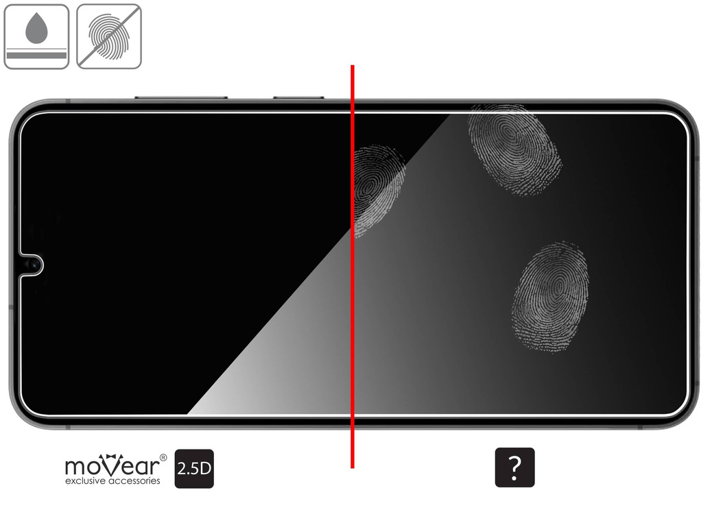 2 szt. | moVear mBOX GLASS mSHIELD 2.5D do Samsung Galaxy S25+ / S24+ (Plus) (6.7") (łatwy montaż)