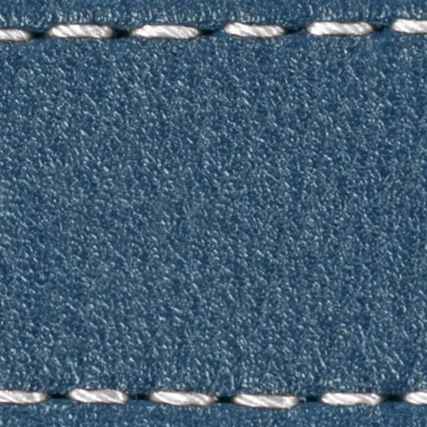 Pasek C1 26mm | Niebieski Jeans / Biała nić | Części skórzane bez klamry