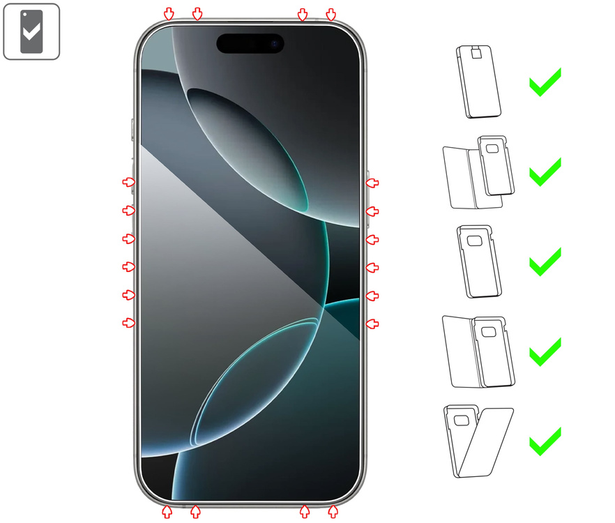 moVear mBOX GLASS mSHIELD 2.5D do Apple iPhone 17 Pro Max / 16 Pro Max (6.9") (łatwy montaż)